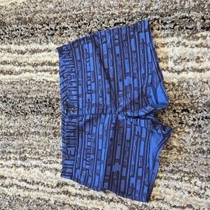 Gap Shorts Sz 12 Short Royal Blue Geometric Patterned Cotton Stretch Lightweight